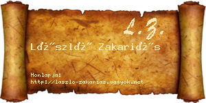 László Zakariás névjegykártya